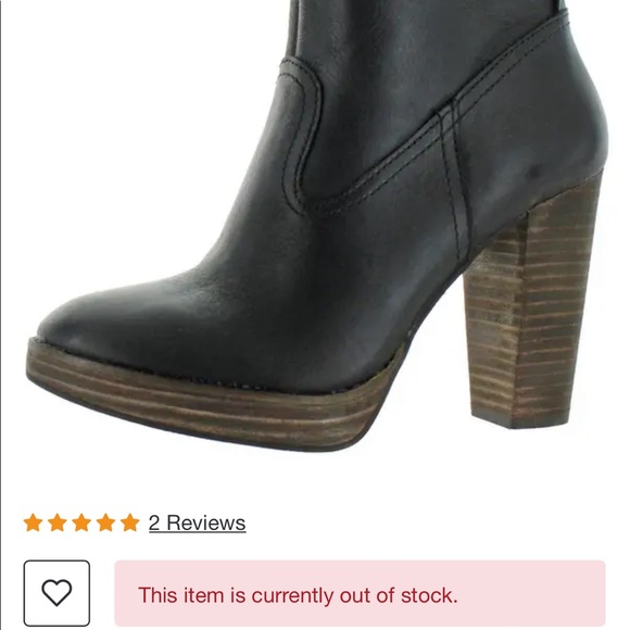 Lucky Brand Women's Quintei Leather Platform Stacked Heel Bootie - Picture 8 of 8